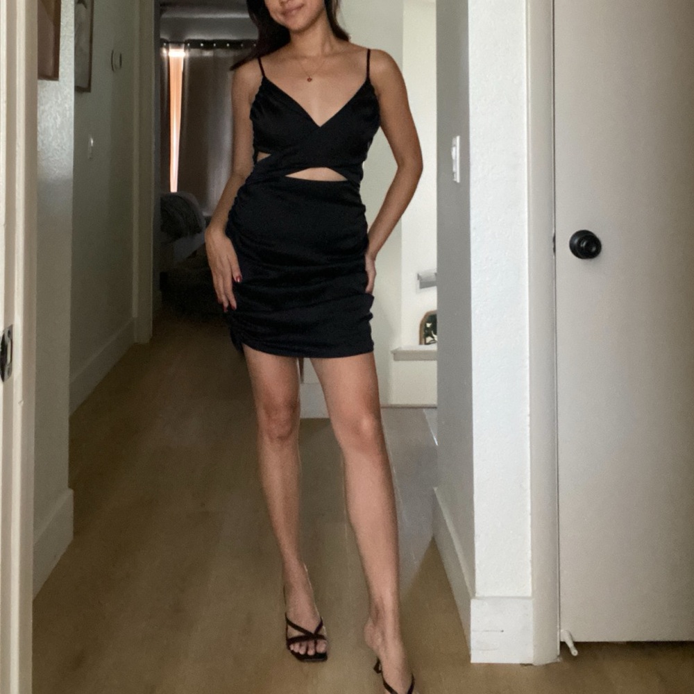 Wild Fable Black cutout party dress